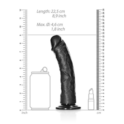 RealRock lenktas modelis su siurbtuku 20,5 cm - natūrali apdaila