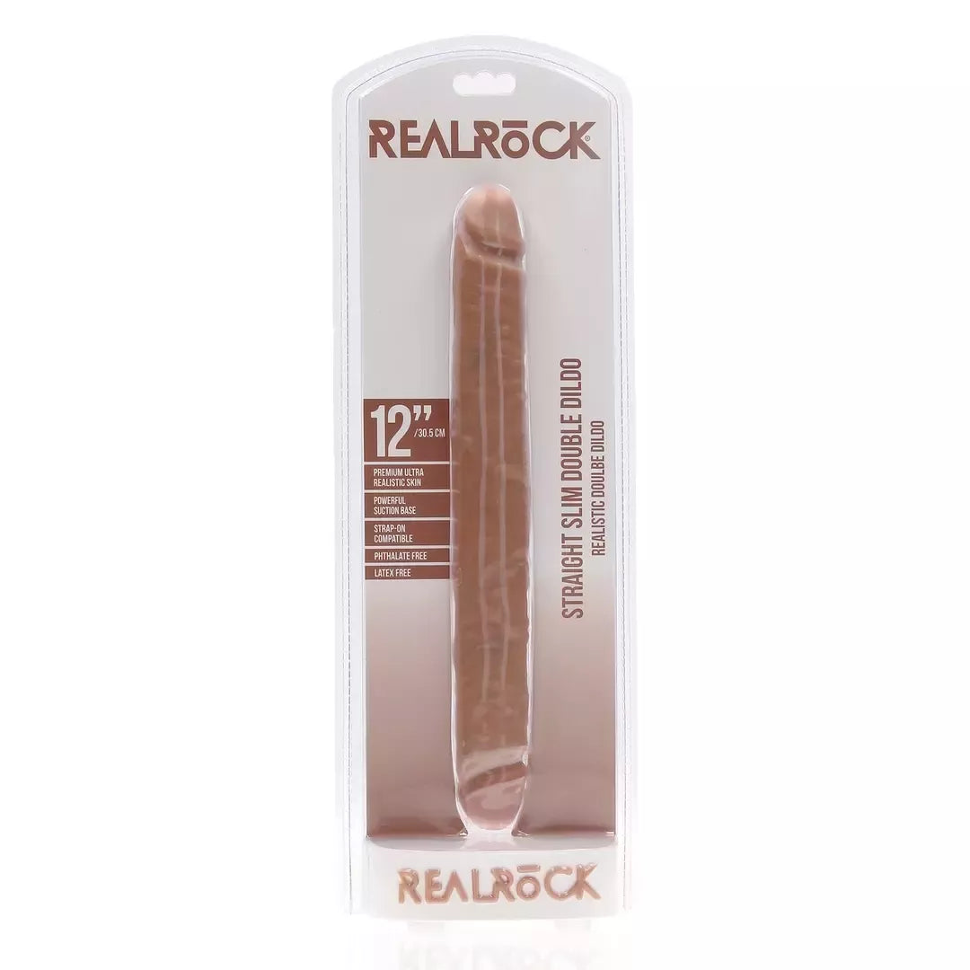 RealRock Slim Double Ended Intimate Model 30,5 cm – Natūralios kūno spalvos