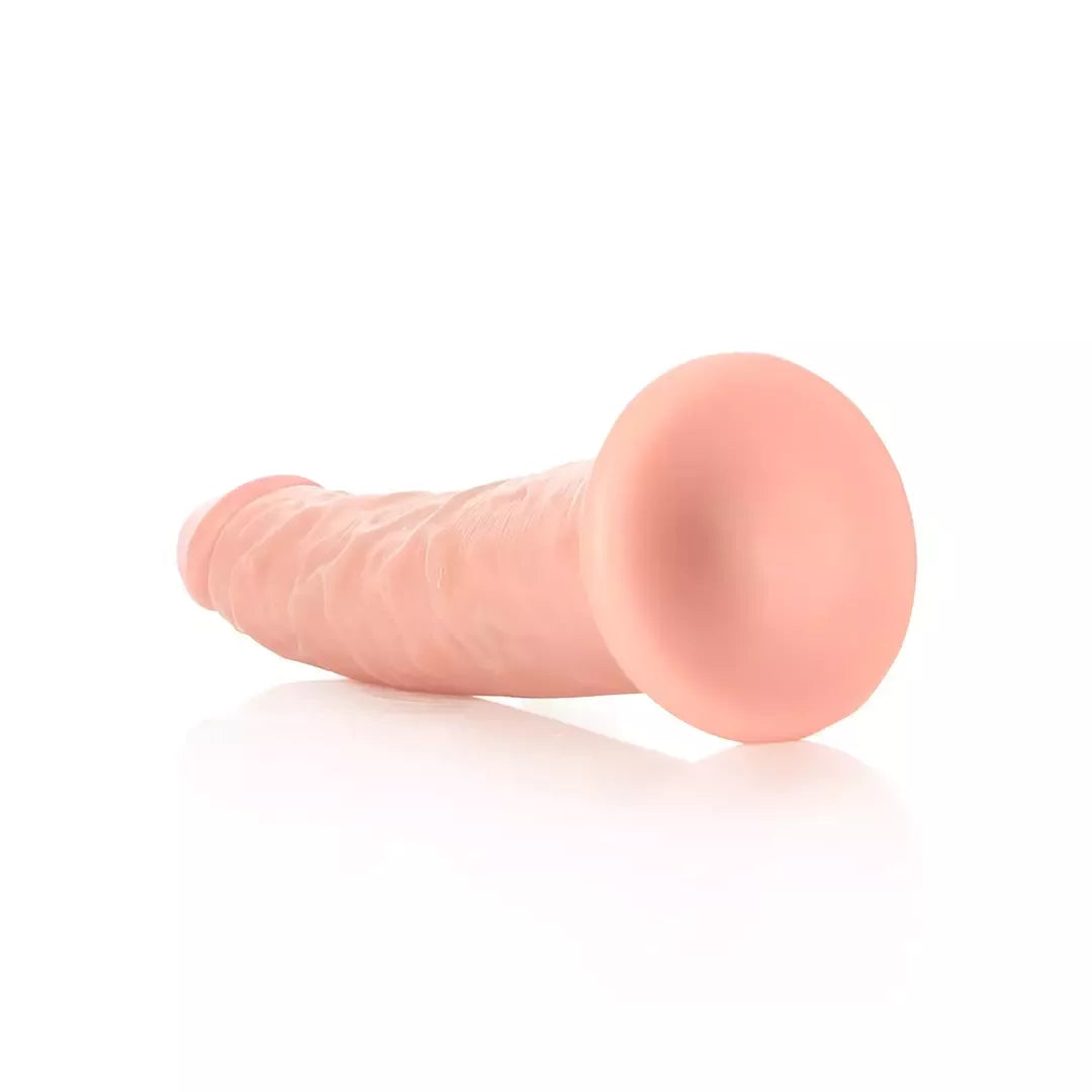 RealRock Slim Model 15,5 cm intymus aparatas su siurbtuku – smėlio spalvos