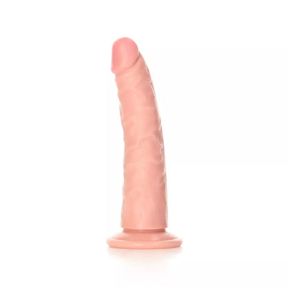 RealRock Slim Model 15,5 cm intymus aparatas su siurbtuku – smėlio spalvos