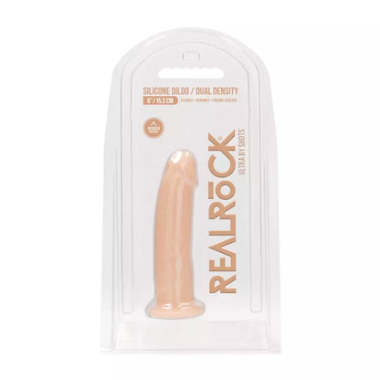 REALROCK Ultra Silicone Model 6 Thermo Reactive 15 cm – vakuuminė bazė, rudas