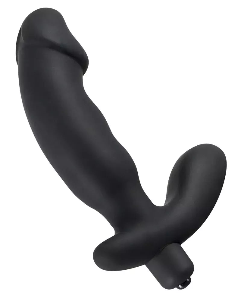 Rebel Black Intimate Vibe prostatos stimuliatorius su tarpvietės stimuliatoriumi 15 cm, silikoninis