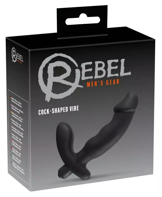 Rebel Black Intimate Vibe prostatos stimuliatorius su tarpvietės stimuliatoriumi 15 cm, silikoninis
