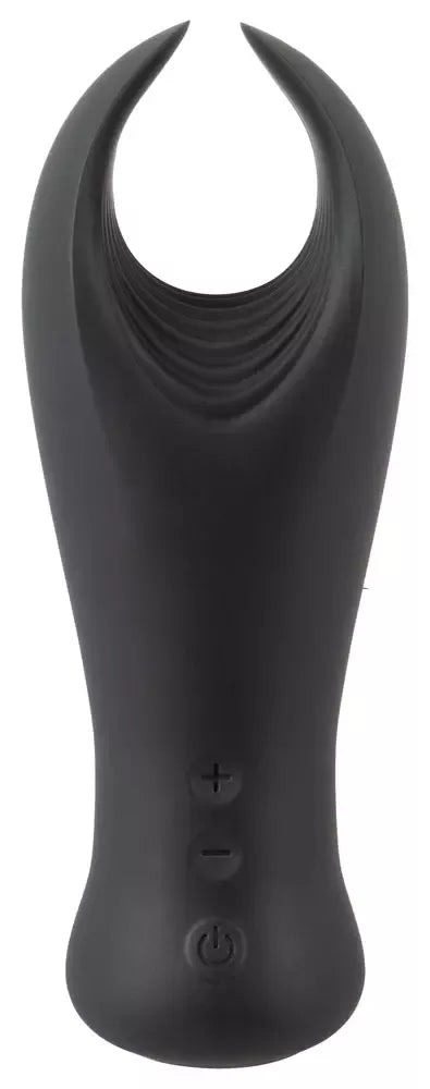 Rebel Flexible Silicone Intimate Machine su vibruojančiais sparneliais, juodas, 16 cm