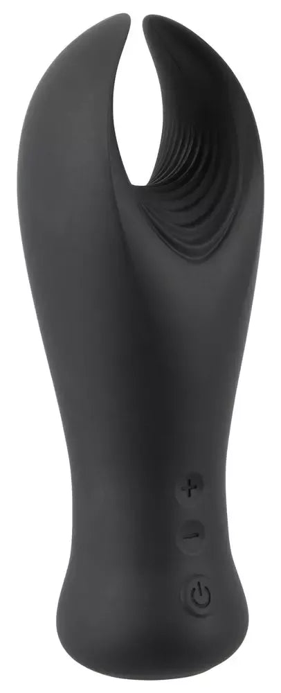 Rebel Flexible Silicone Intimate Machine su vibruojančiais sparneliais, juodas, 16 cm