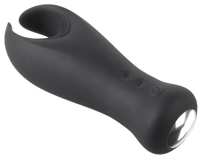 Rebel Flexible Silicone Intimate Machine su vibruojančiais sparneliais, juodas, 16 cm