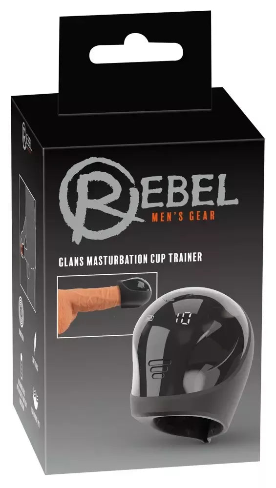 Rebel Glans Trainer Cup – kompaktiška vibruojanti sistema, atspari vandeniui, juoda