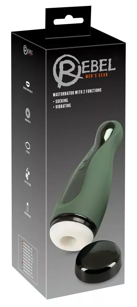 Rebel Intimate Machine 2-in-1 siurbimo ir vibracijos prietaisas, juodas, 25,8 cm