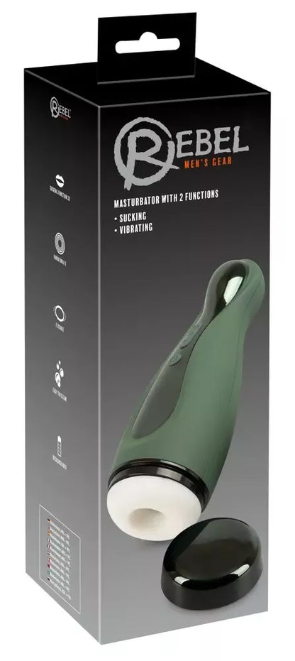 Rebel Intimate Machine 2-in-1 siurbimo ir vibracijos prietaisas, juodas, 25,8 cm