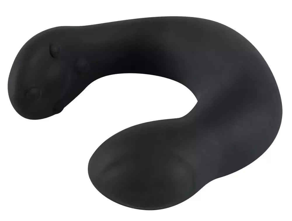 REBEL juodas/sidabrinis prostatos stimuliatorius su dviguba masažo sistema, 20 cm