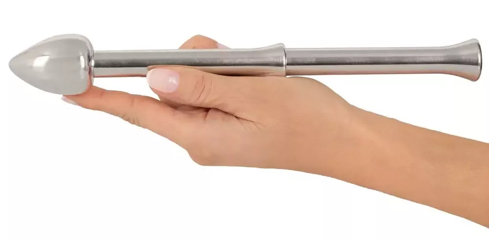 Rebel Metal Milking Stick – įkraunama prostatos masažuoklio sistema, sidabrinė, 26,5 cm