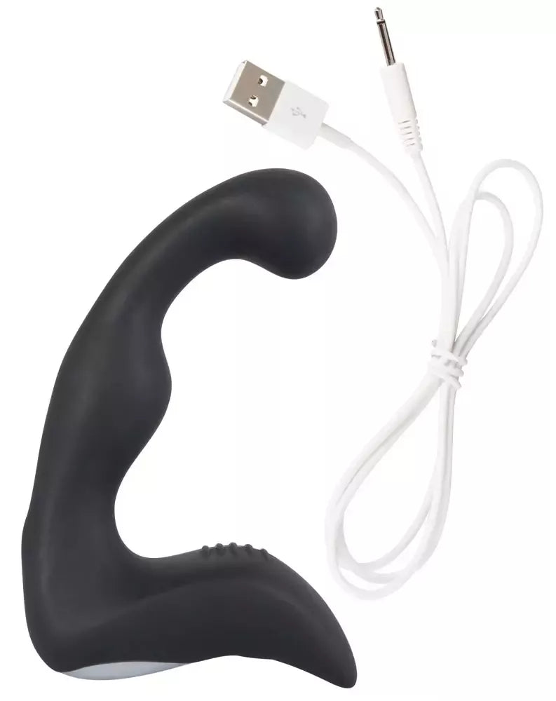 REBEL prostatos kaištis, įkraunamas lankstus vibratorius, juodas, 14,6 cm