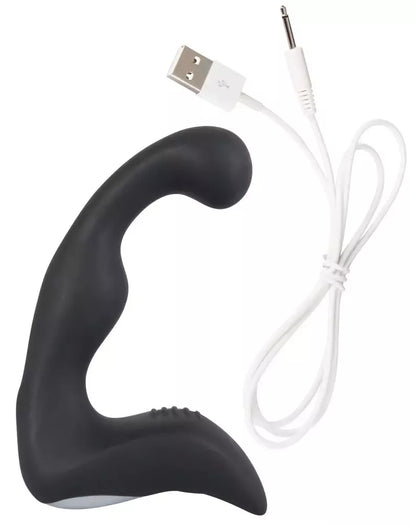 REBEL prostatos kaištis, įkraunamas lankstus vibratorius, juodas, 14,6 cm