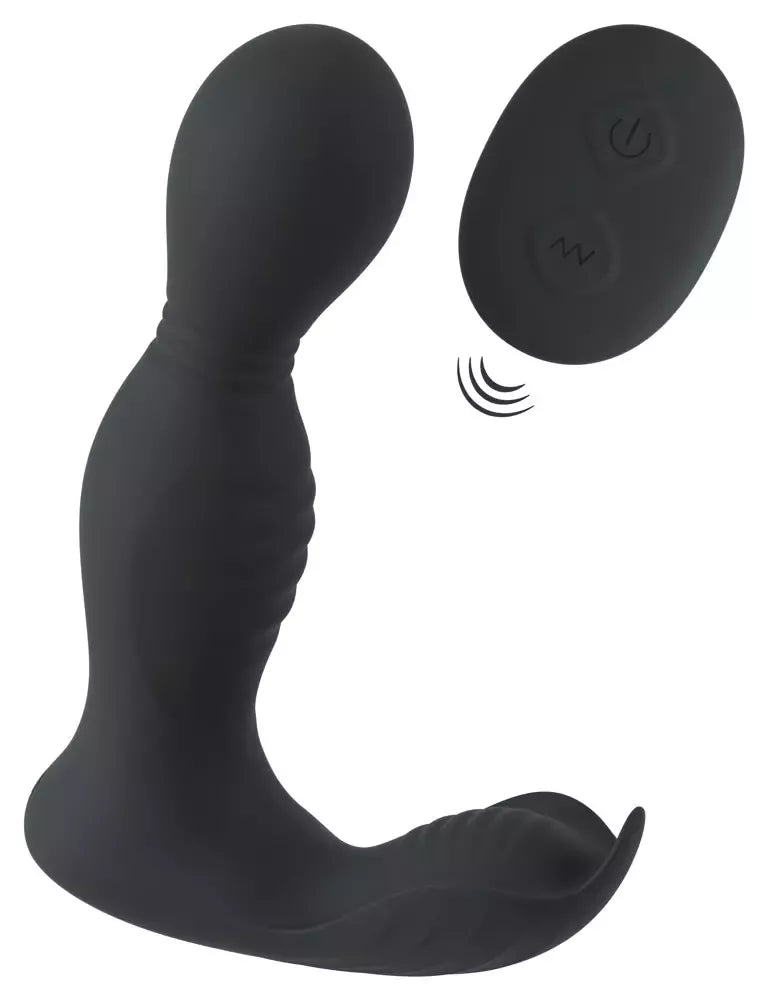 Rebel RC analinis kamštis su dvigubu varikliu, silikoninis, juodas, 13,7 cm, įkraunamas USB