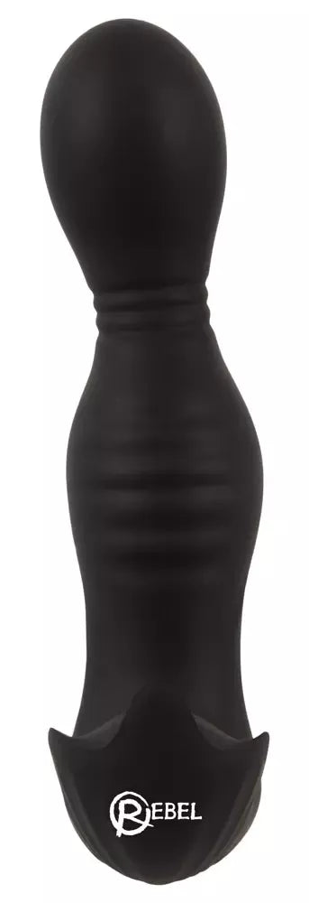 Rebel RC analinis kamštis su dvigubu varikliu, silikoninis, juodas, 13,7 cm, įkraunamas USB