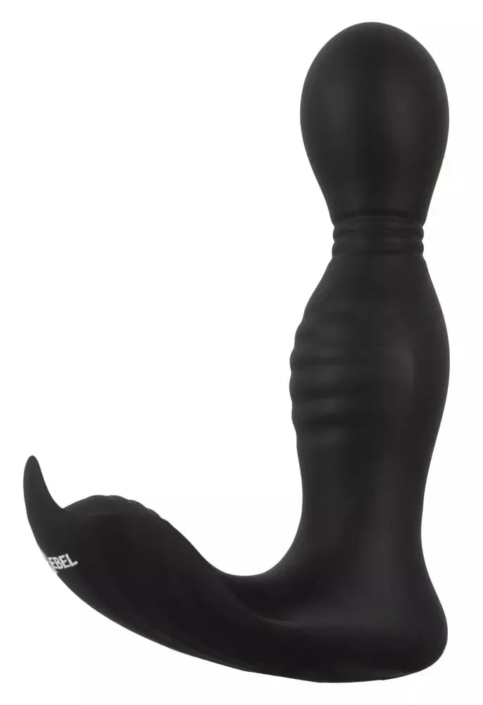 Rebel RC analinis kamštis su dvigubu varikliu, silikoninis, juodas, 13,7 cm, įkraunamas USB