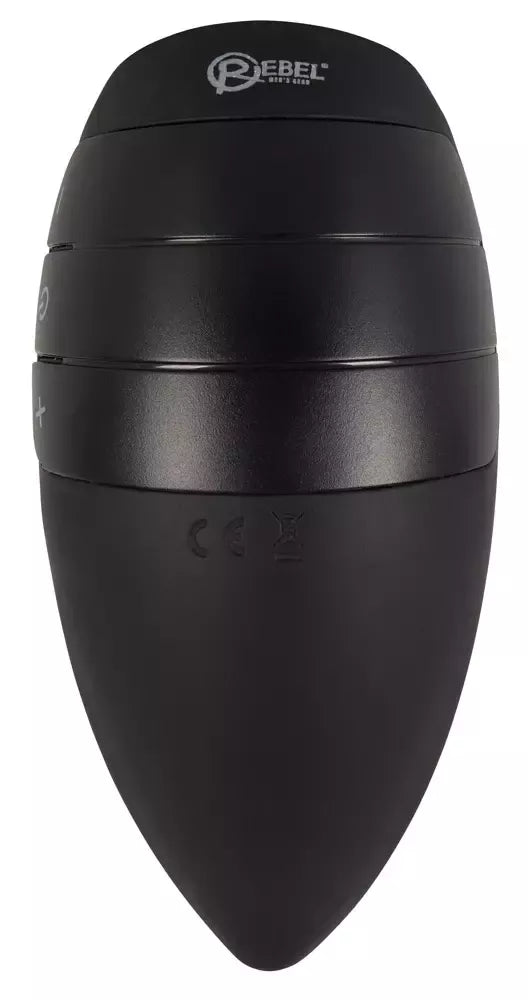 Rebel vibruojantis prietaisas varpos galvutei, lankstus silikoninis, 10 režimų, juodas, 13 cm