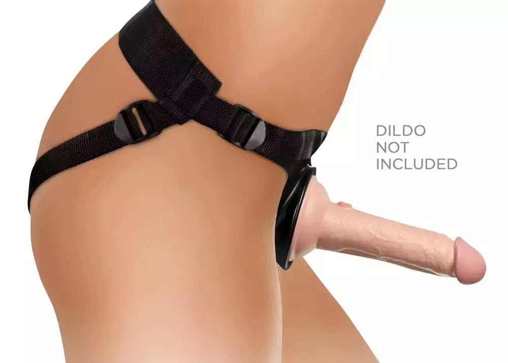 Reguliuojama „strap-on“ diržų sistema King Cock Elite Beginner, juoda