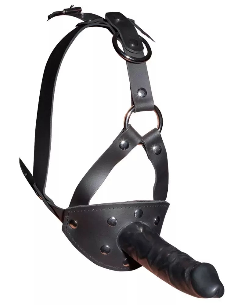 Reguliuojami LeatherHead galvos diržai su lateksiniu priedu, juoda/raudona, 13 cm