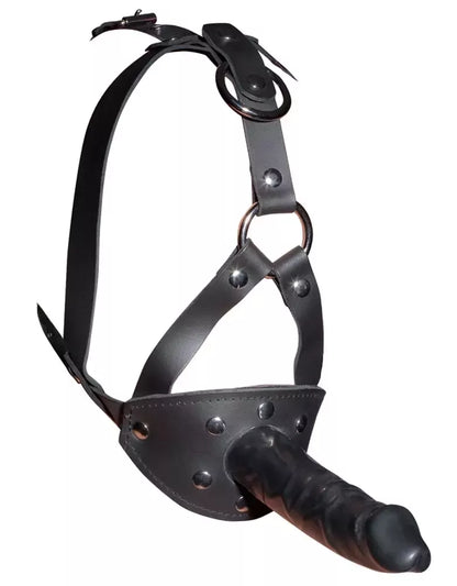 Reguliuojami LeatherHead galvos diržai su lateksiniu priedu, juoda/raudona, 13 cm