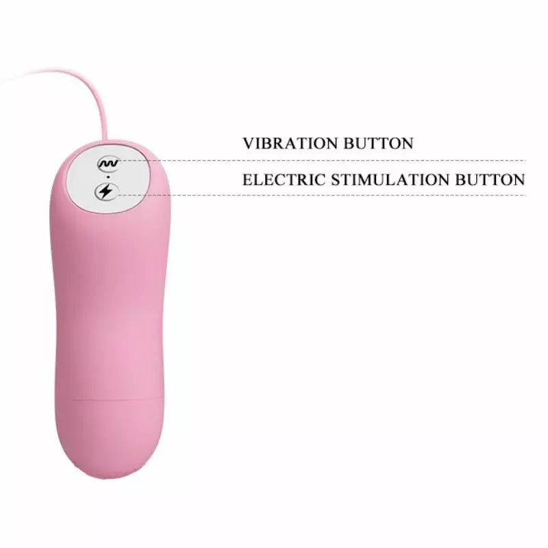 Reguliuojami vibraciniai gnybtai su elektroimpulsais Baile Romantic Wave, juodi