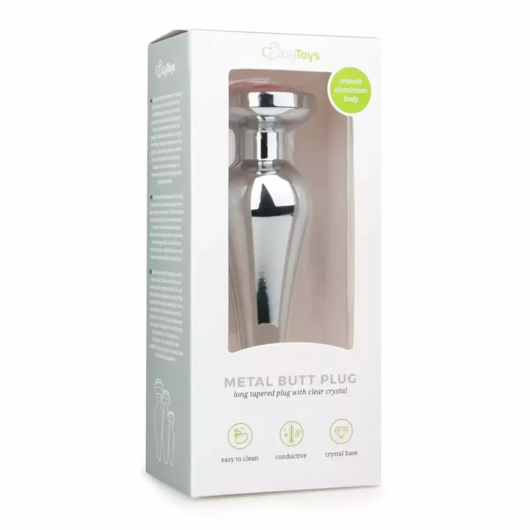 Rimba Aluminium Plug Crystal Clear – siaurėjantis dizainas, vidutinis dydis