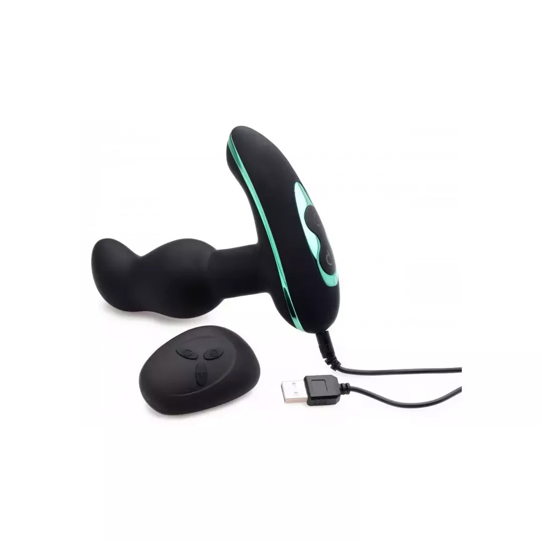 Rimsation Intimate Wellness Device su besisukančiais rutuliukais – juodas silikoninis