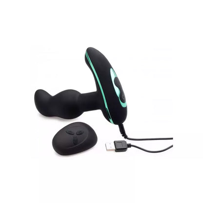 Rimsation Intimate Wellness Device su besisukančiais rutuliukais – juodas silikoninis