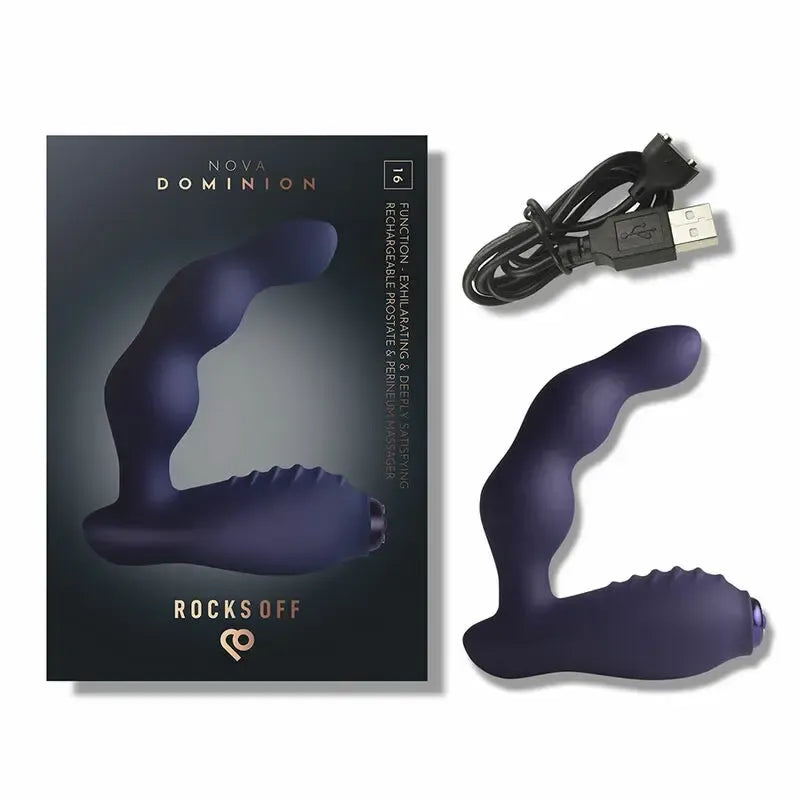 ROCKS-OFF Nova Dominion mėlynas intymios gerovės prietaisas su 16 funkcijų