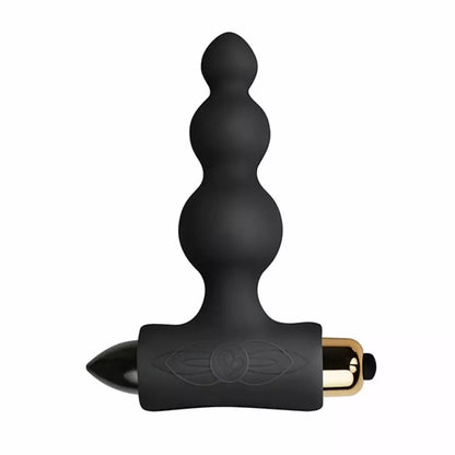 Rocks-Off Petite Sensations Bubbles Black – kompaktiški silikoniniai karoliukai, 7 režimai