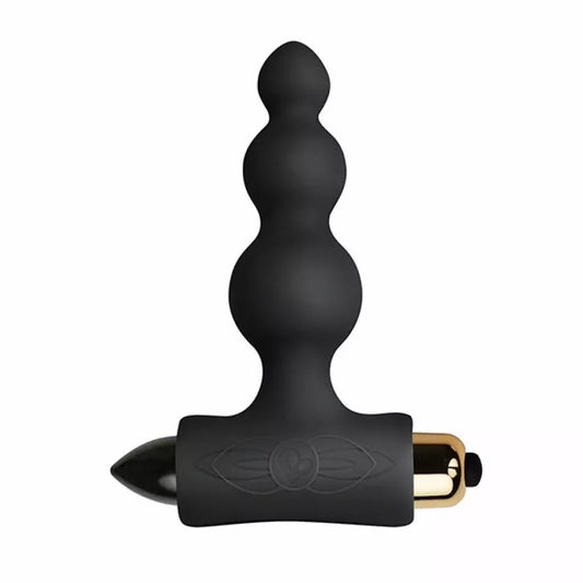 Rocks-Off Petite Sensations Bubbles Black – kompaktiški silikoniniai karoliukai, 7 režimai
