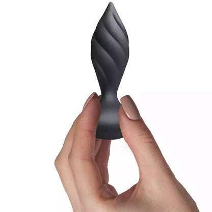 Rocks-Off Petite Sensations Desire Black – nuotoliniu būdu valdomas analinis kaištis, silikoninis
