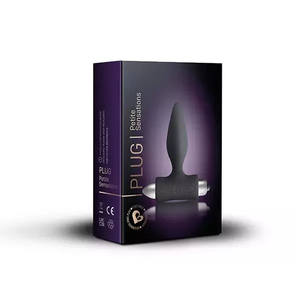Rocks-Off Petite Sensations Plug Black – kompaktiškas silikoninis intymus prietaisas