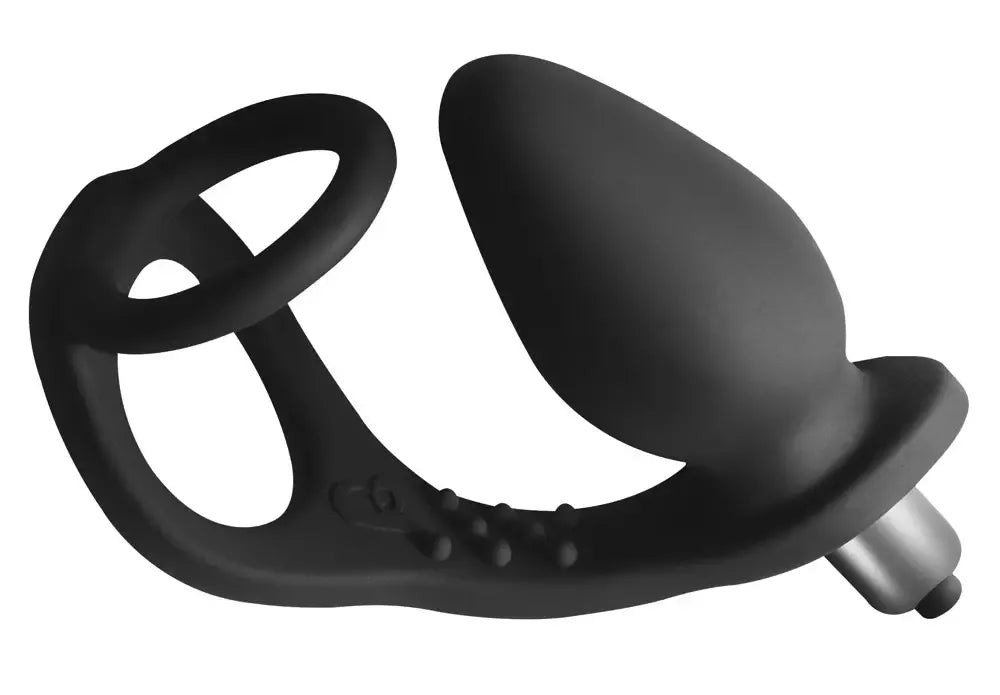 Rocks-Off RO-ZEN Black – Silikoninis vibruojantis žiedų ir kaiščio rinkinys, 7 režimai