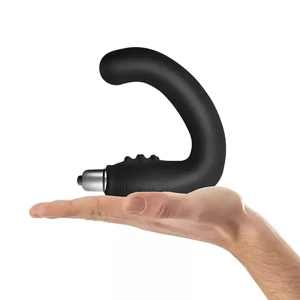 Rocks-Off Rude-Boy 7-Speed Black – Ergonomiškas intymus masažuoklis, vidutinio dydžio