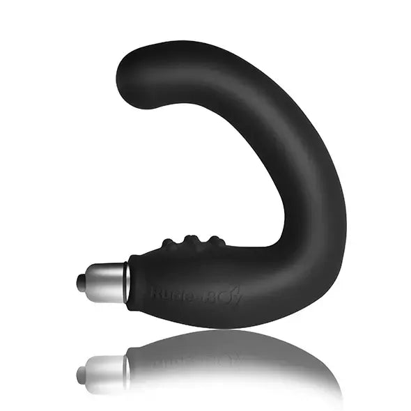 Rocks-Off Rude-Boy 7-Speed Black – Ergonomiškas intymus masažuoklis, vidutinio dydžio