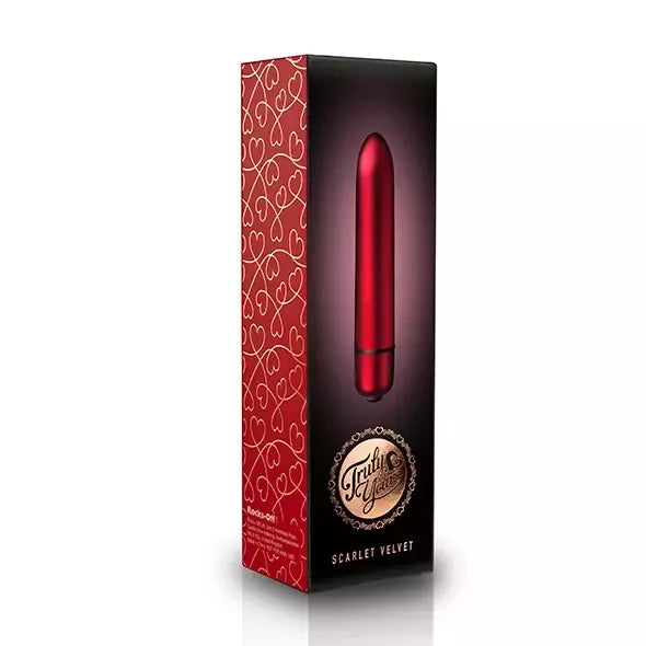 Rocks-Off Truly Yours Scarlet Velvet 10 funkcijų intymus vibruojantis elementas, raudonas