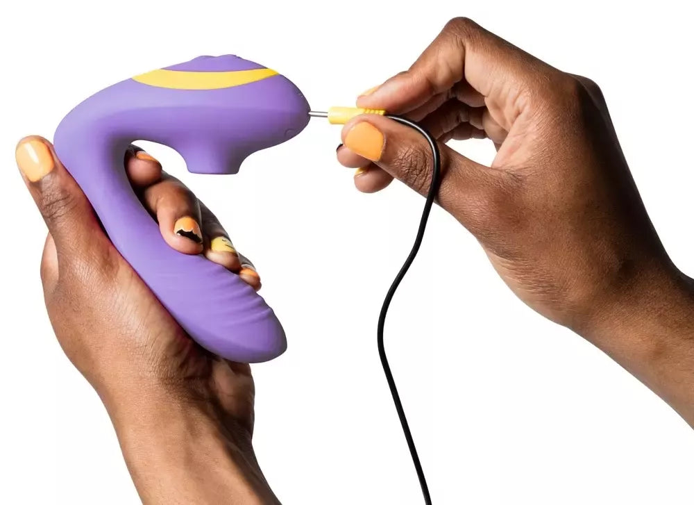ROMP Reverb dvigubo veikimo silikoninis intymus prietaisas, atsparus vandeniui, violetinis