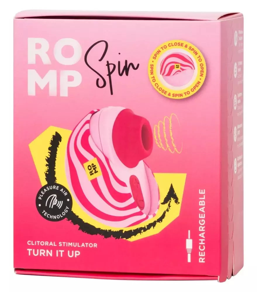 ROMP Spin kompaktiška oro pulsų sistema su apsauginiu dėklu, 7 cm, rožinė