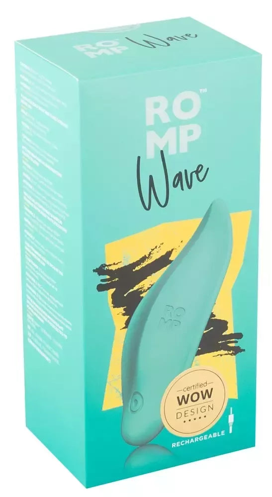 ROMP Wave Lay-On vibratorius – ergonomiškas, lankstus, vandeniui atsparus, rožinis