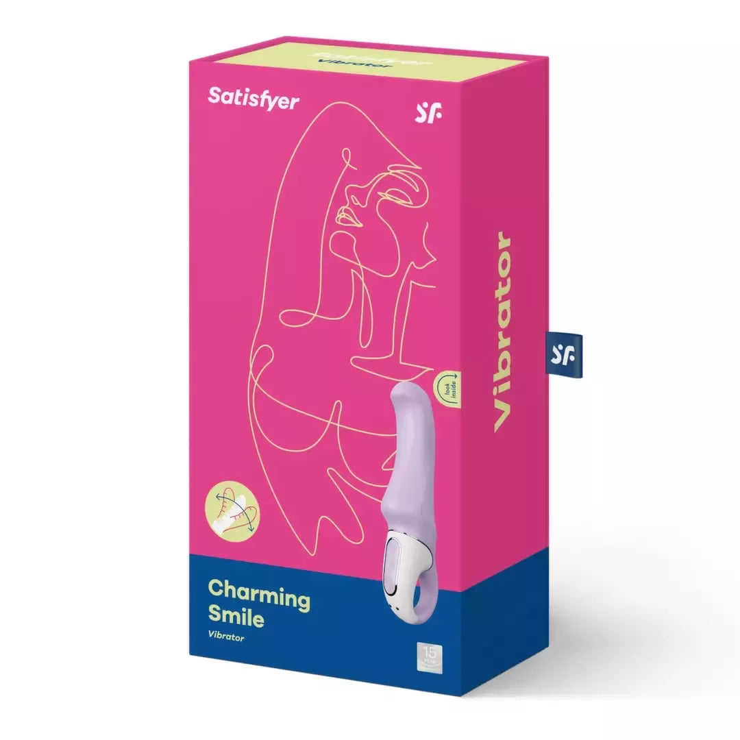 Satisfyer Charming Smile silikoninis intymus masažuoklis, rožinis, atsparus vandeniui