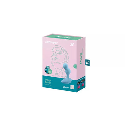 Satisfyer Deep Diver vibruojantis analinis kamštis su Bluetooth, juodas