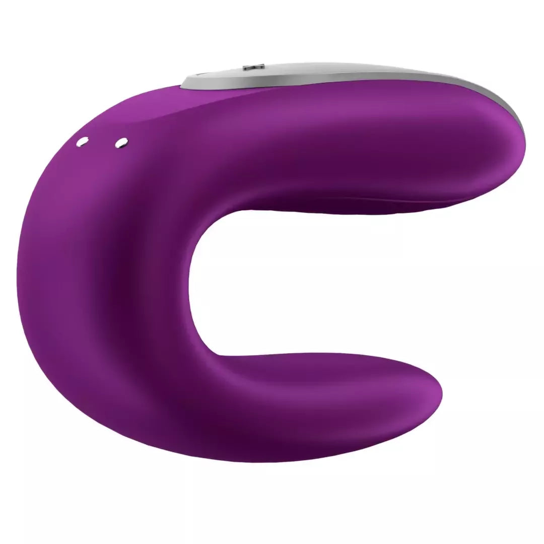 Satisfyer Double Fun Violet – interaktyvus intymus prietaisas poroms