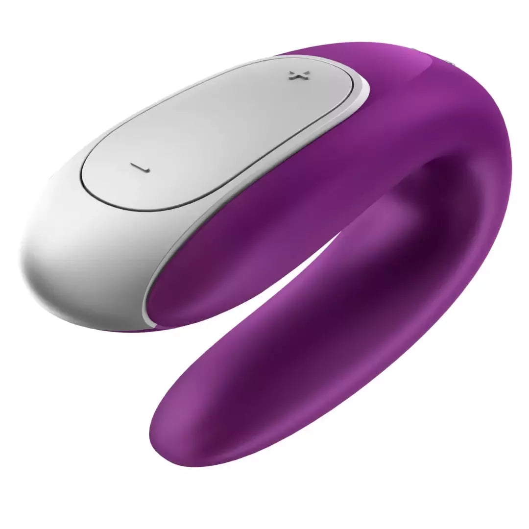 Satisfyer Double Fun Violet – interaktyvus intymus prietaisas poroms