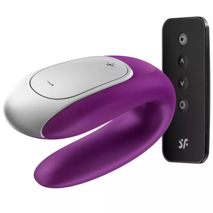 Satisfyer Double Fun Violet – interaktyvus intymus prietaisas poroms