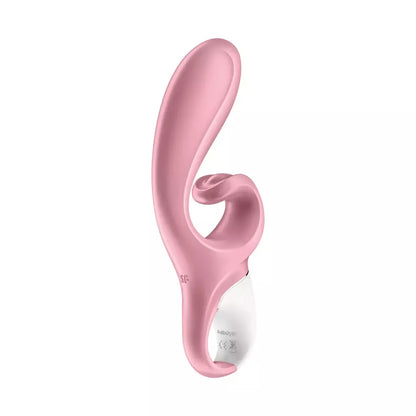 Satisfyer Hug Me intymi dvigubo variklio silikoninė sistema, rožinė, Bluetooth