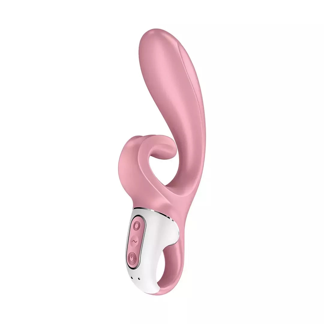 Satisfyer Hug Me intymi dvigubo variklio silikoninė sistema, rožinė, Bluetooth