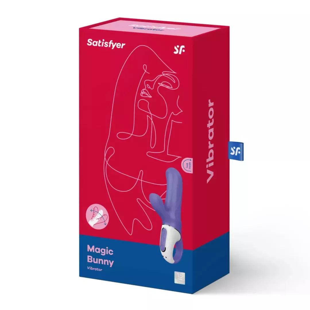 „Satisfyer Magic Bunny“ įkraunamas dviejų varikliukų intymus masažuoklis, rožinis