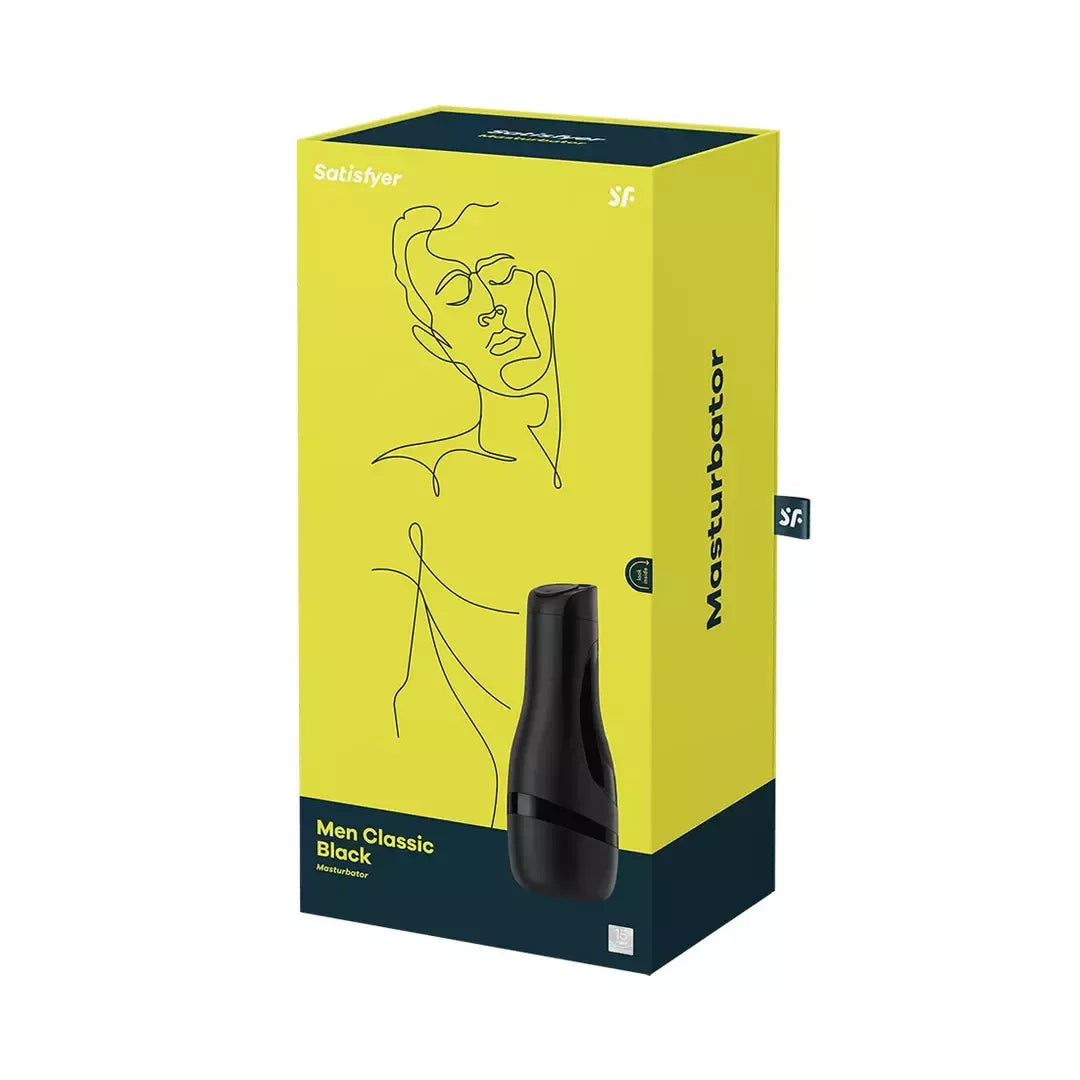 Satisfyer Men Classic Intimate Machine – diskretiško juodo dizaino masturbatorius