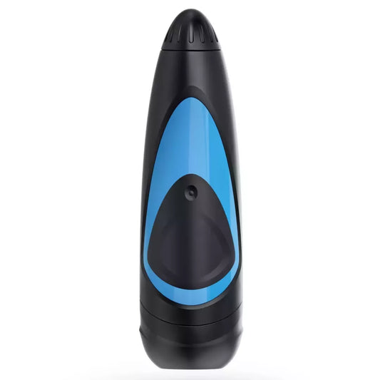 Satisfyer Men Classic slėgį kontroliuojantis intymus prietaisas, Cyberskin, juodas